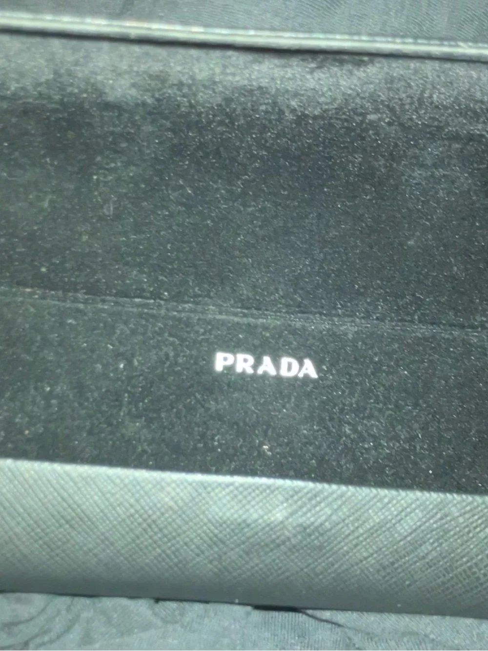 Prada Black saffiano leather sunglasses case only